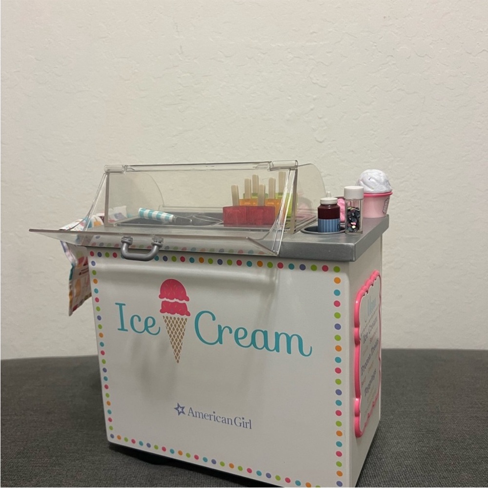 American girl ice cream cart with accessories